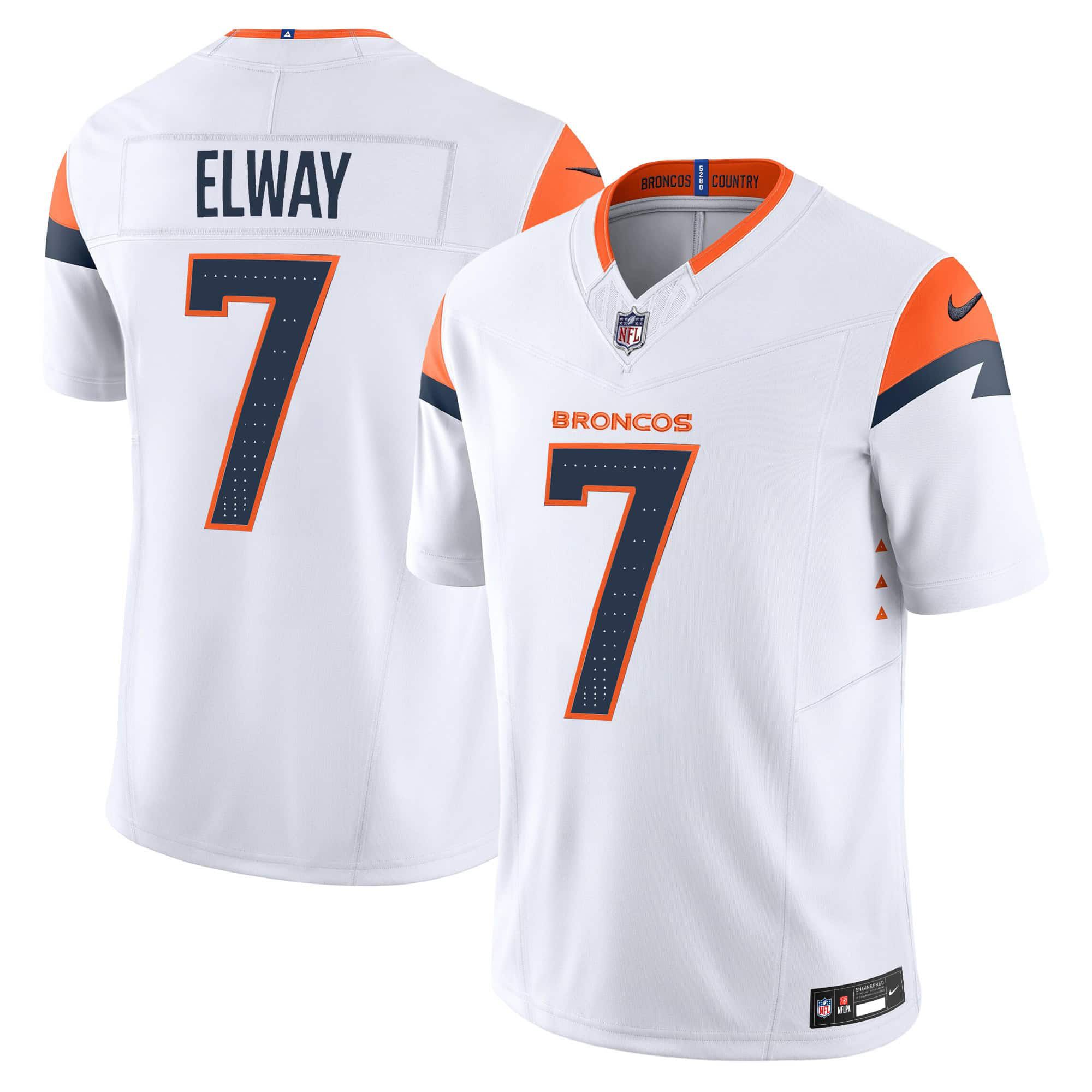 Men Denver Broncos #7 Elway White 2024 Nike Vapor Limited NFL Jersey